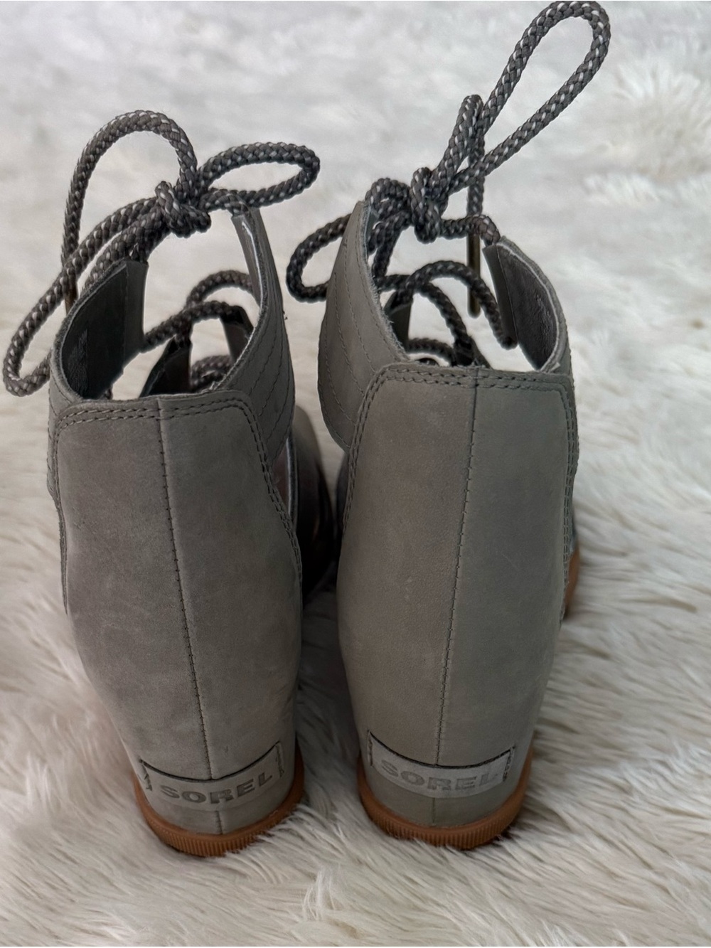Sorel Olive Suede Lace-Up Joanie II Gladiator Sandals - Picture 6 of 7